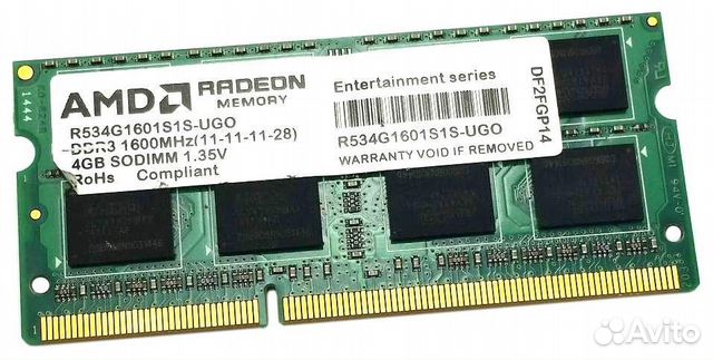 Память SO-dimm DDR3 4Gb 1600MHz AMD R534G1601S1S-U