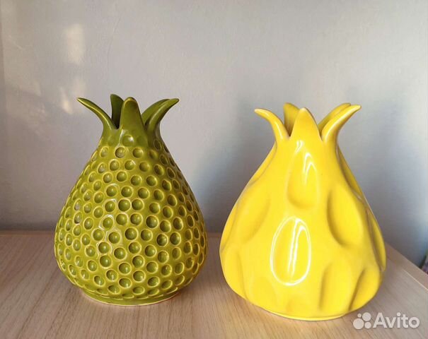 Вазы керамика ананасы ручная работа глазурь