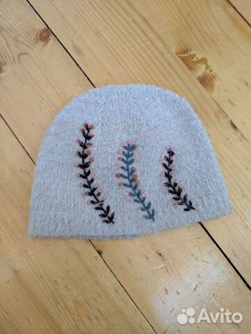 Шапка next с вышивкой, осень-весна для девочки