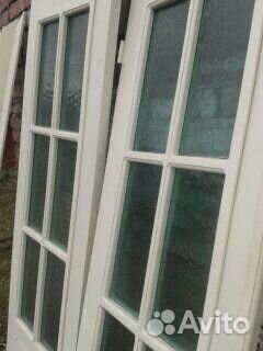 Дверь двустворчатая распашная белая