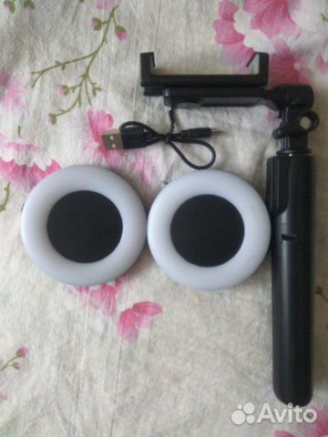 Штатив для селфи J861 с кольцевой лампой