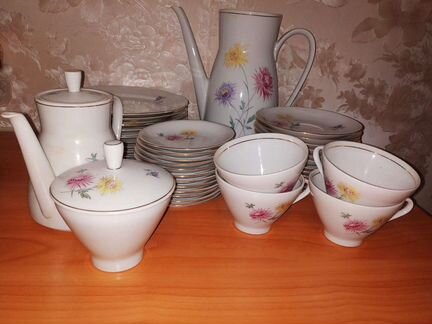 Столовый сервиз фарфор из гдр freiberger porzellan