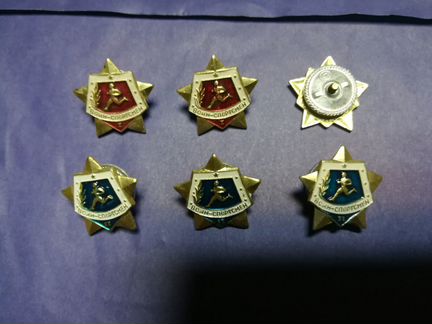 Значки воин-спортсмен,1 и 2 степени