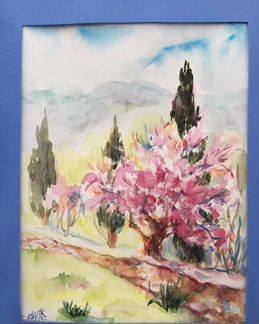 Картины, написанные акварелью Крымскме пейзажи