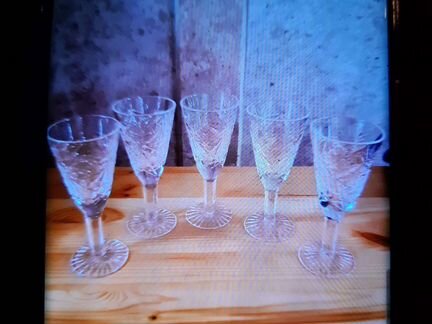 Хрустальные рюмки на ножке комплекты
