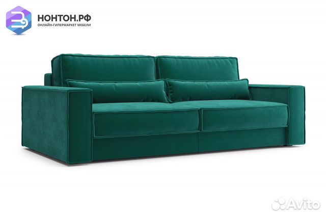 Диван тик-так Сохо 3-х местный изумрудный