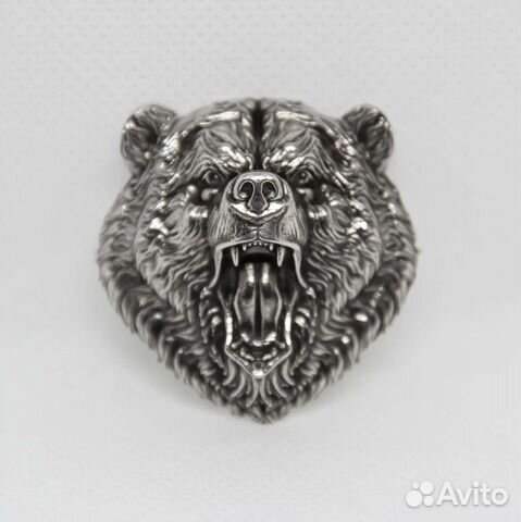 Значок Сердитый Медведь Брошь Медведь