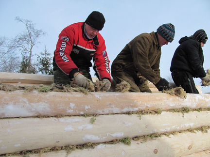 Баня из сруба 6х3 с верандой