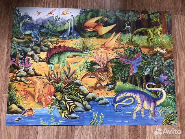 Напольный пазл Steppuzzle динозавры