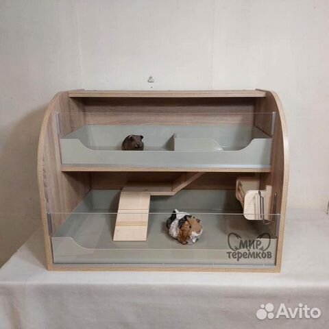 Клетка для морских свинок 80х50х60 см,сонома,круг1