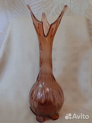 Ваза карамельное стекло