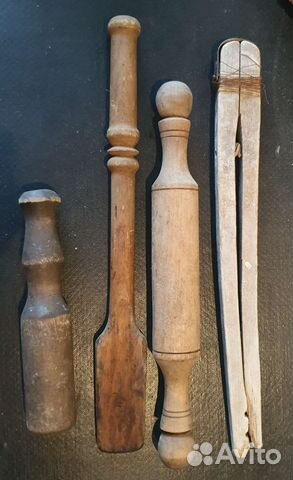 Старинная домашняя деревянная утварь