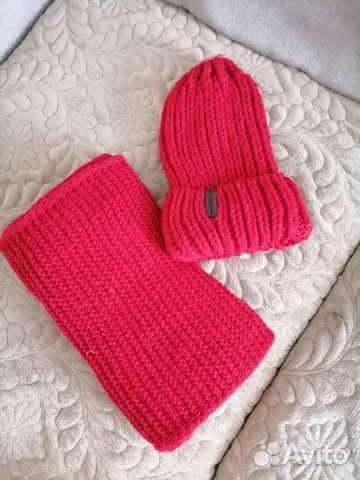 Комплект шапка и снуд женский