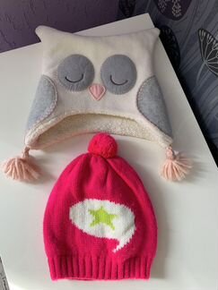 Шапочки утеплённые на девочку babyGap(USA) ог 49см