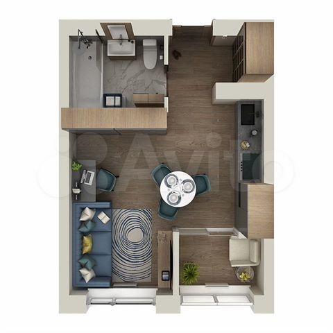 Квартира-студия, 28,2 м², 3/23 эт.