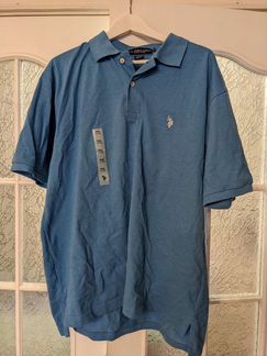 US Polo assn футболка XXL мужская синяя хлопок