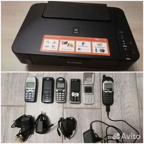 Принтер, телефоны, провода/зарядки, навигатор