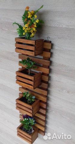 Деревянные кашпо