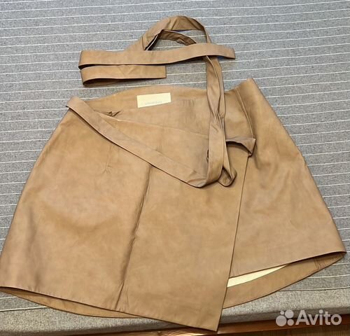 Юбка искусственная кожа бежевая ushatava