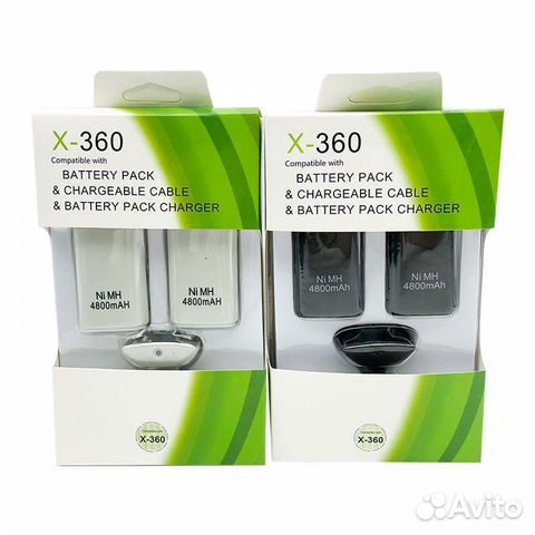 Аккумуляторы 2шт Xbox 360 + USB кабель
