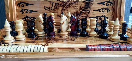 Шашки шахматы нарды ручной работы
