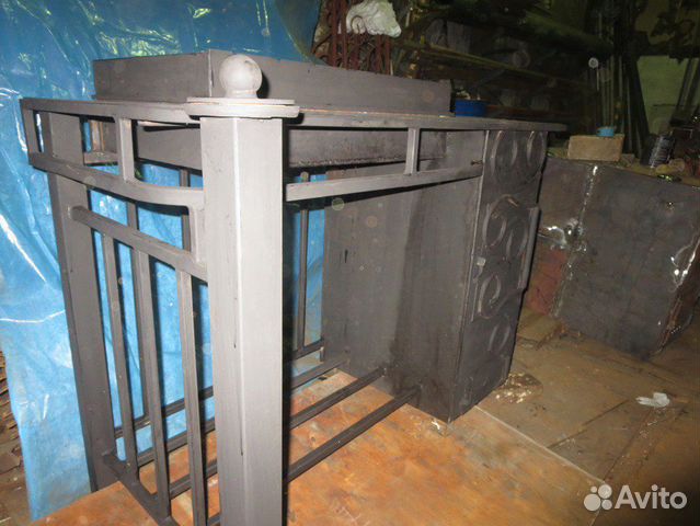 Печь большая под казан с мангалом