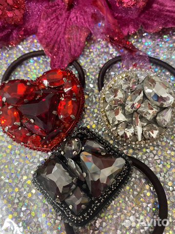 Резинка для волос с кристаллами