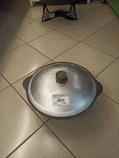 Узбекский чугунный казан 3,5 литра плоское дно