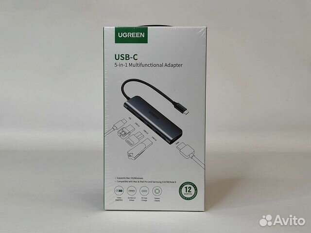Hub (хаб) ugreen USB-C 5in1 50209 новый