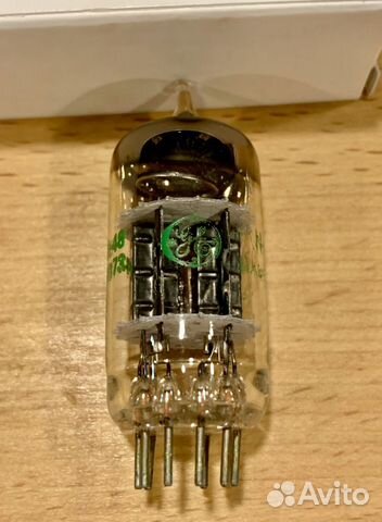 Лампа GE 12AY7 6072A USA Gray Plates NOS BOX