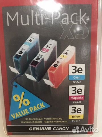 Картриджи для canon pixma цветные 3e
