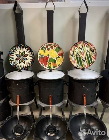 Чугунный казан 6л,8л,10л,12л с печкой