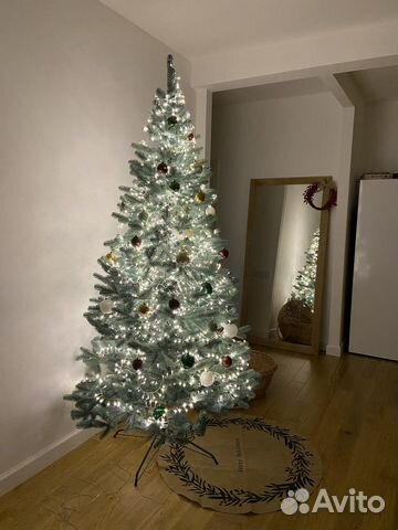 Ёлка литая новогодняя голубая 230 см