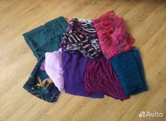 Отрезы ткани, в т.ч. натуральный шелк