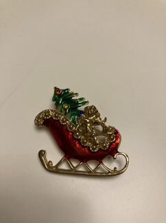 Винтажные новогодние броши из США