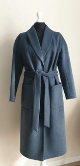 Эффектное шерстяное Пальто - халат. Франция