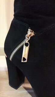 Сапоги, натуральная замша, зима, р.39-40