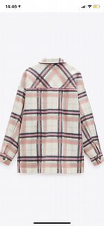 Плотная рубашка смесовая шерсть zara