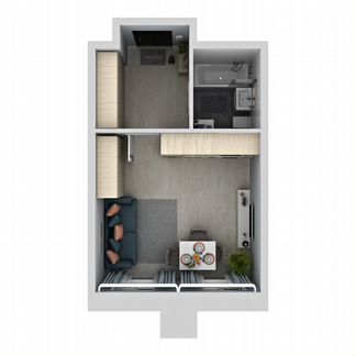 Квартира-студия, 27.9 м², 5/21 эт.