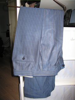 Костюм синий льняной