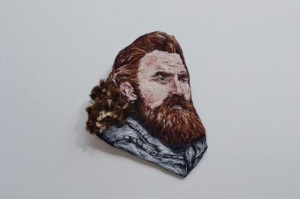 Брошь вышивка Тормунд Игра престолов Гладь