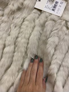 Пончо из меха кролика новое