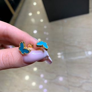 Серьги Van Cleef новые бабочки