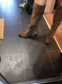 Сапоги замшевые осенние