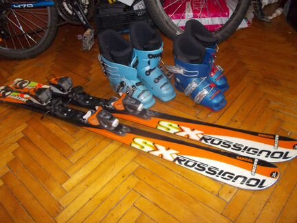 Горнолыжный комплект Rossignol 120см- бот.Lange-28