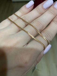 Новая позолоченная серебряная цепочка Адамас