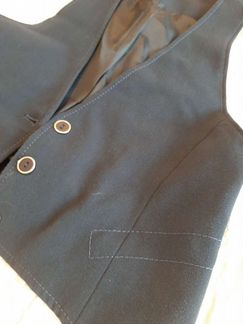 Жилет школьный для девочки р.146 тёмно-синий