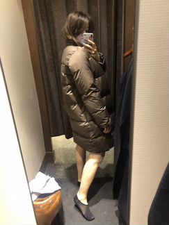 Massimo dutti пуховик бронзовый