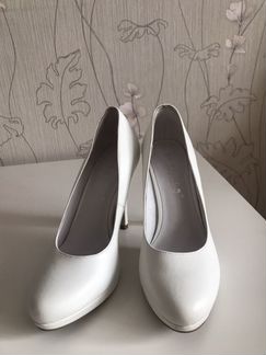 Туфли праздничные свадебные белые