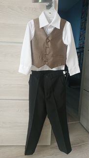 Рубашка, брюки, жилетка на праздник (рост 98)